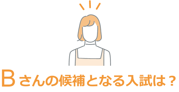 Bさんの候補となる入試は?