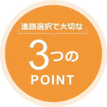 進路選択で大切な3つのPOINT
